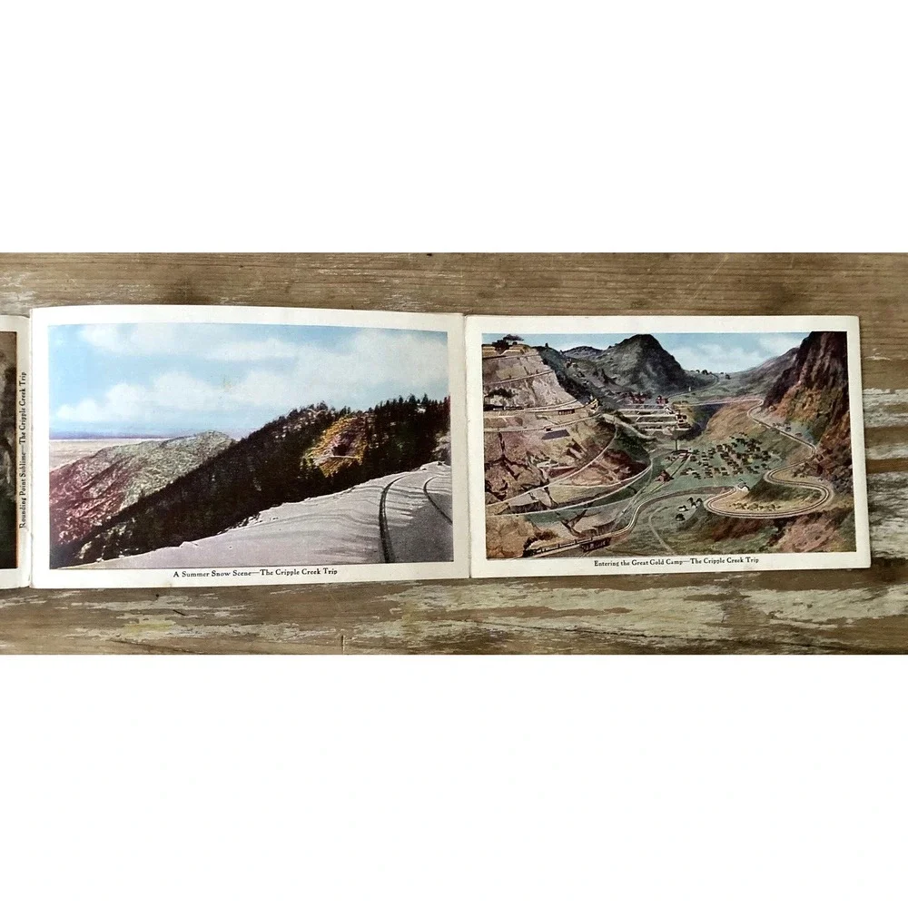 Vintage tourist booklet Cripple Creek Trip Heart of the Rockies train railroad